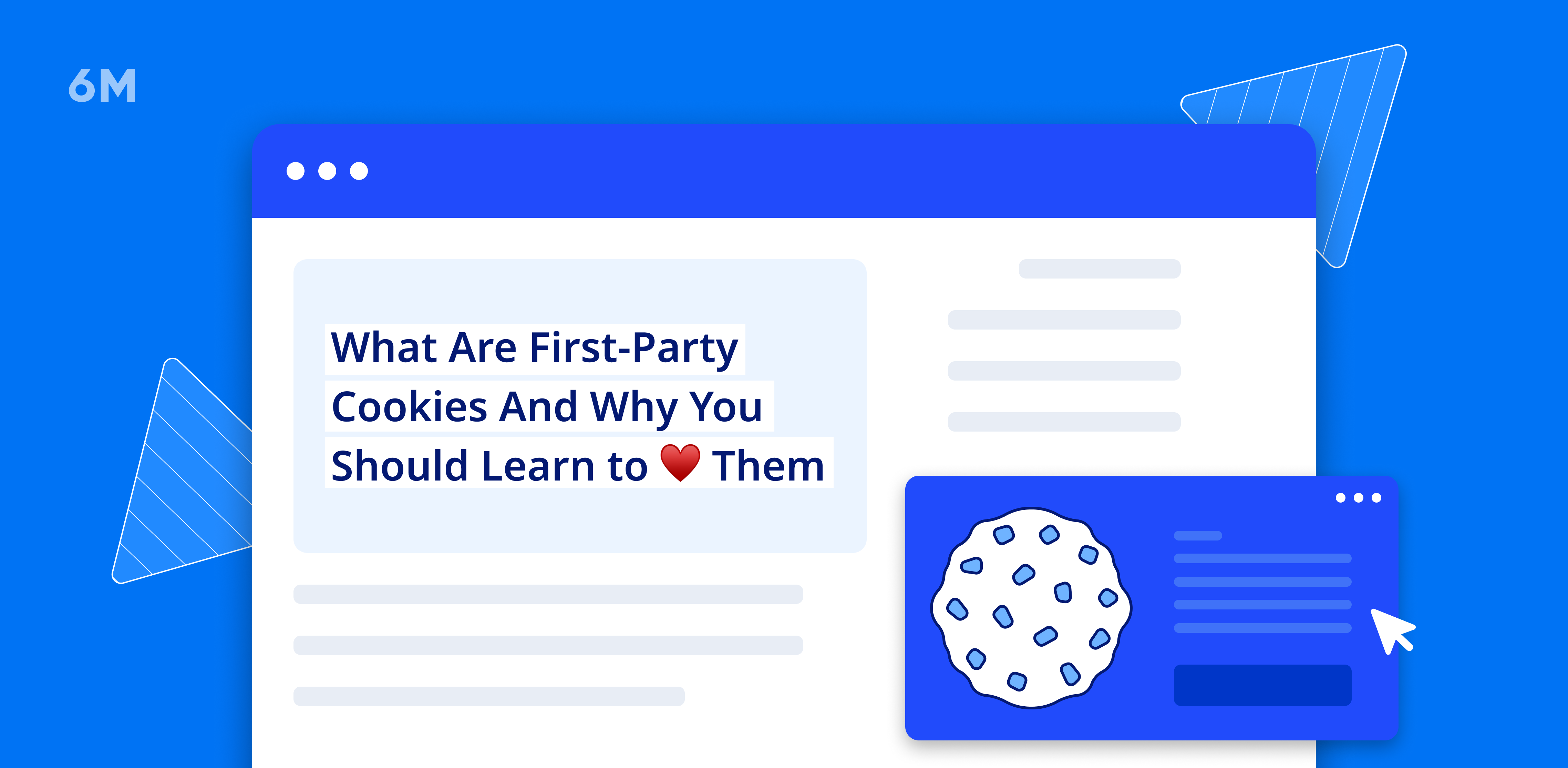 A website page with cookies and text What are first party cookies and why you should learn to love them